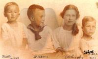 Vier Holfeldkinder: Ernst, Hermann, Edith und Oskar Holfeld