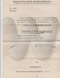 Urkunde des Ehrenzeichen des Roten Kreuzes für kl. Opapa